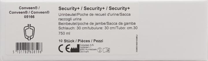 Produktbild Conveen Security Plus Beinbeutel 750 ml 30 cm Rückventil, 10 Stück