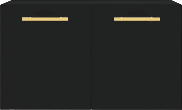 Produktbild VidaXL Wandschrank Schwarz 60x36,5x35 cm Holzwerkstoff, Farbe (60 x 36,5 x 35 cm)