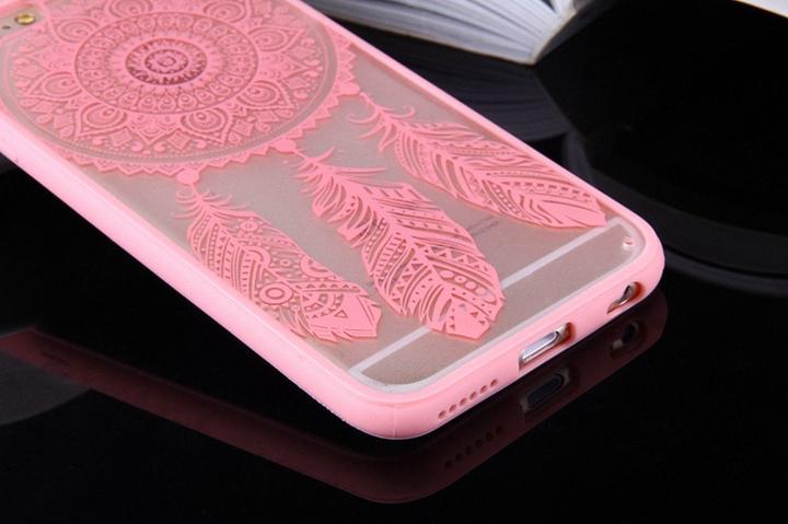 Produktbild König Design Apple iPhone 6 / 6s Handy Hülle Mandala Case Schutzhülle Motiv Traumfänger Rosa (Apple iPhone 6)