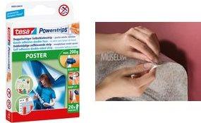 Image du produit tesa Powerstrips POSTER, Big Pack, 200g de maintien, 96x bandes adhésives double face (0.20 kg)