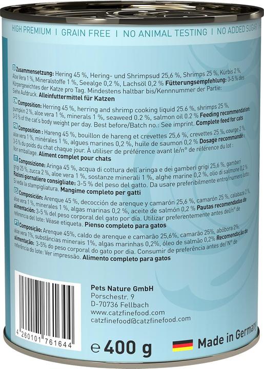 Actual product image Catz Finefood No.13 Herring & Crabs (Adult, 1 pcs., 400 g)