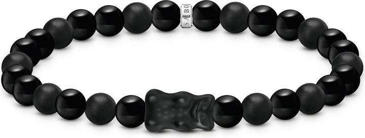 Produktbild Thomas Sabo Bead Armband mit schwarzem Goldbären Silber (19 cm, Silber 925)
