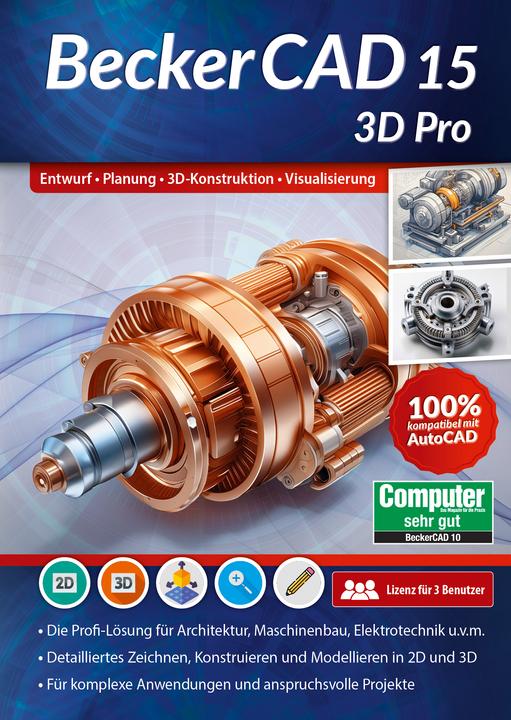 BeckerCAD 15 - 3D Pro (1 User, 1 Devices/Users, unlimited)