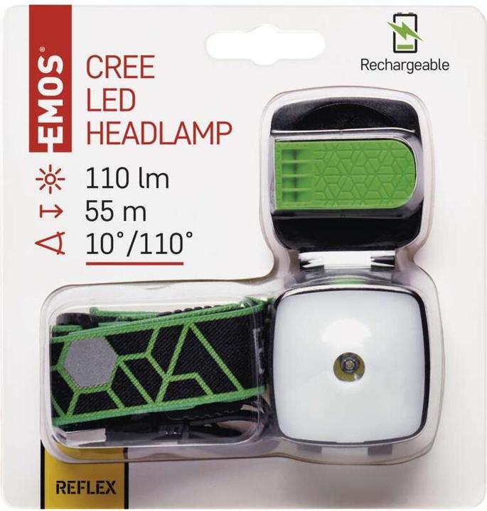 Produktbild Emos CREE + SMD LED aufladbare Stirnlampe P3535, 110 lm, 55 m (110 lm)