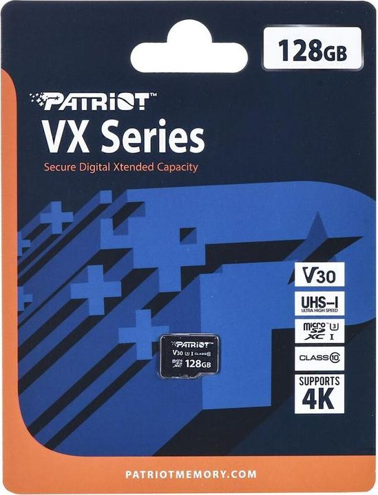 Image du produit Patriot Carte SD 128GB VX Series MicroSDXV V30 PS001681 (128 Go, microSDXC, U3, UHS-I)