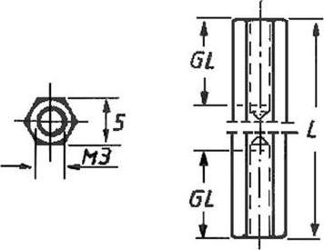 Actual product image Velleman STEEL STANDBOLTS 10 mm - M2.5