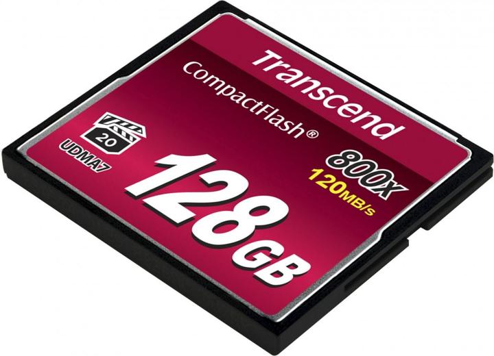 Actual product image Transcend Premium CompactFlash 128GB Card R120MB/s VGP 20 MLC (128 GB, CF, U3, UHS-II)
