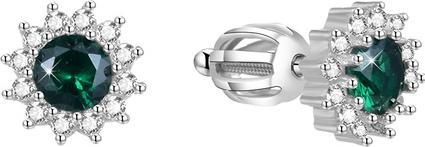 Actual product image Beneto Silver earrings with zircons AGUP1609S (L)