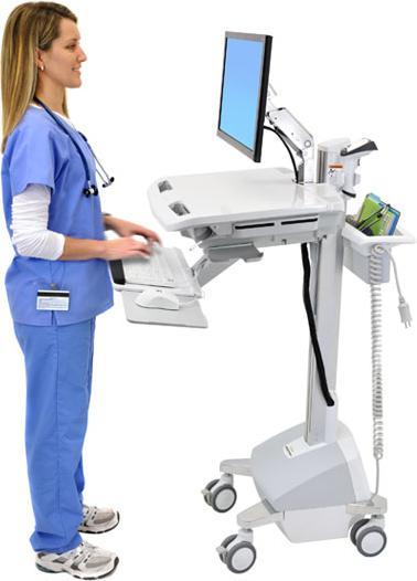 Actual product image Ergotron EMR Cart with LCD Arm, LiFe Powered - Cart for LCD Display / PC Equipment - Ku