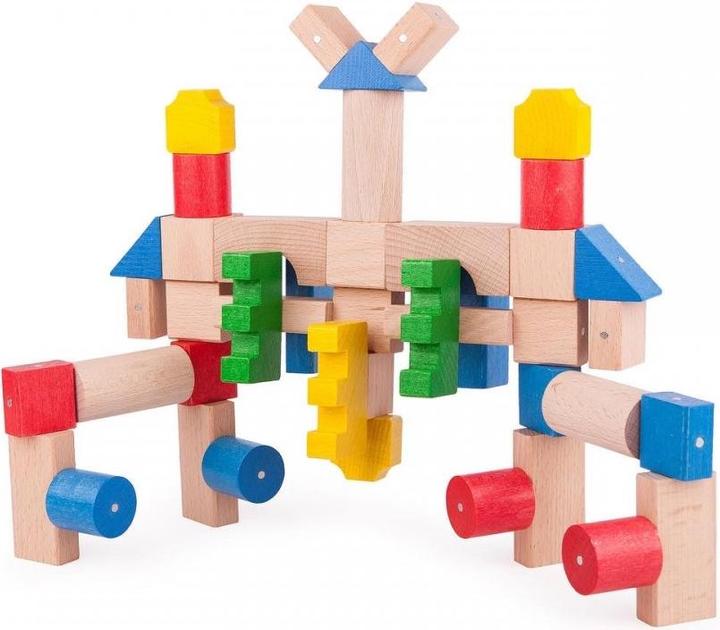 Actual product image Holzecke Magnetic Wooden Blocks MEGA Colour