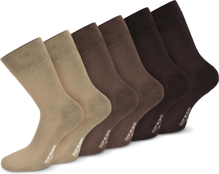 Produktbild Normani 6 Paar Komfortsocken mit Softrand und Frotteesohle (6er Pack, 47 - 50)