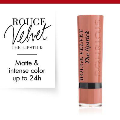Actual product image Bourjois Rouge Velvet The Lipstick (01 Hey Nude!)