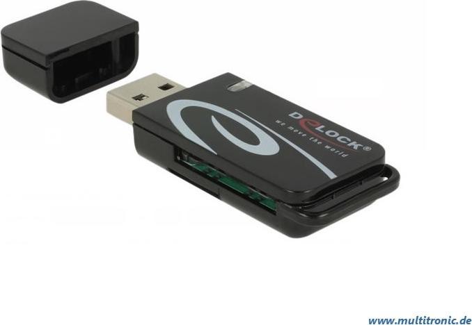 Immagine prodotto Delock Mini lettore di schede USB 2.0 con slot SD e Micro SD (USB 2.0)