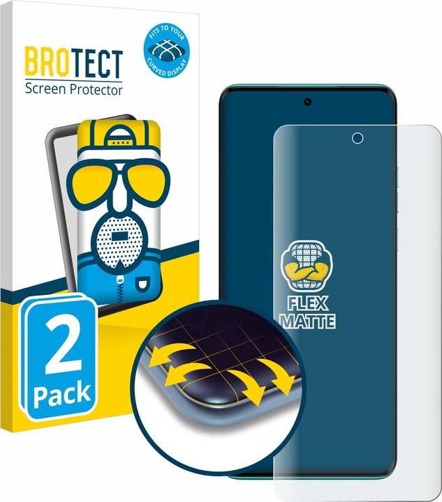 Produktbild BROTECT Fullscreen Schutzfolie Displayschutz Folie Matt Entspiegelungsfolie (2 Stück, Motorola Edge 40 Neo)