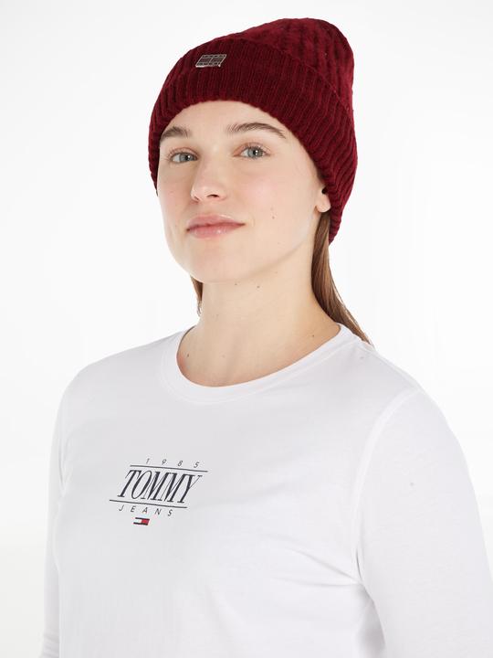 Produktbild Tommy Hilfiger TJW Cosy Knit Beanie Dames Muts - Paars