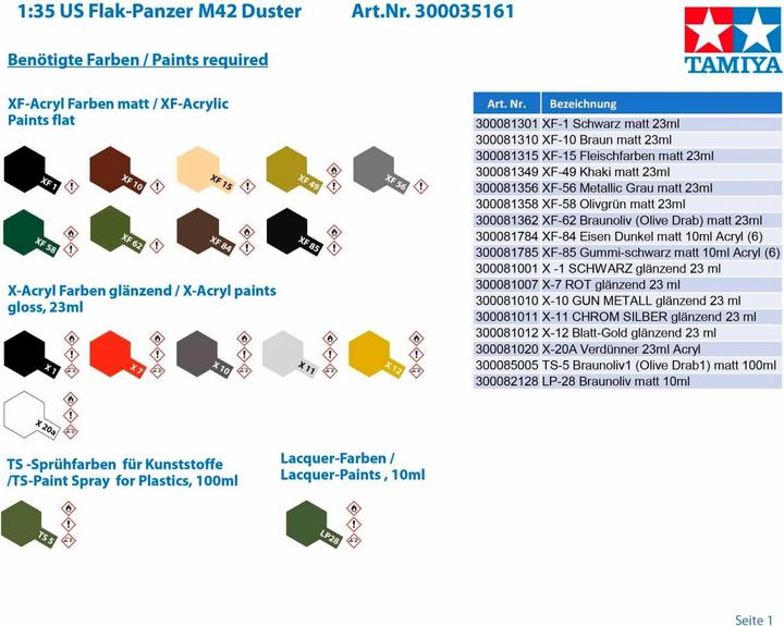 Image du produit Tamiya 1:35 Char antiaérien américain M42 Duster