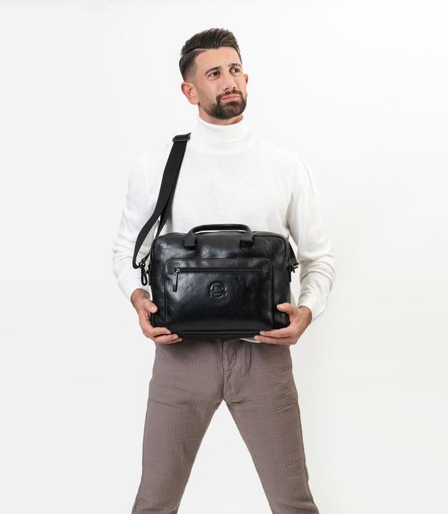 Actual product image Farmhood Memphis briefcase leather 38.5 cm laptop compartment (15.35")