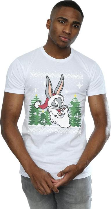 Produktbild Looney Tunes Bugs Bunny Christmas Fair Isle TShirt (XXL)