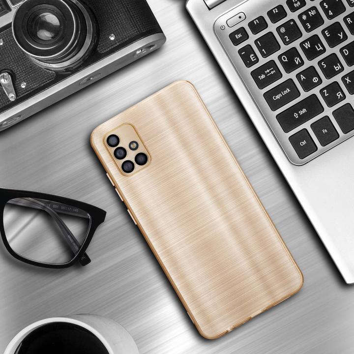 Produktbild Cadorabo Hülle für Samsung Galaxy A51 4G / M40s im TPU Brushed Kameraschutz LM160 Style (Samsung Galaxy M40s)