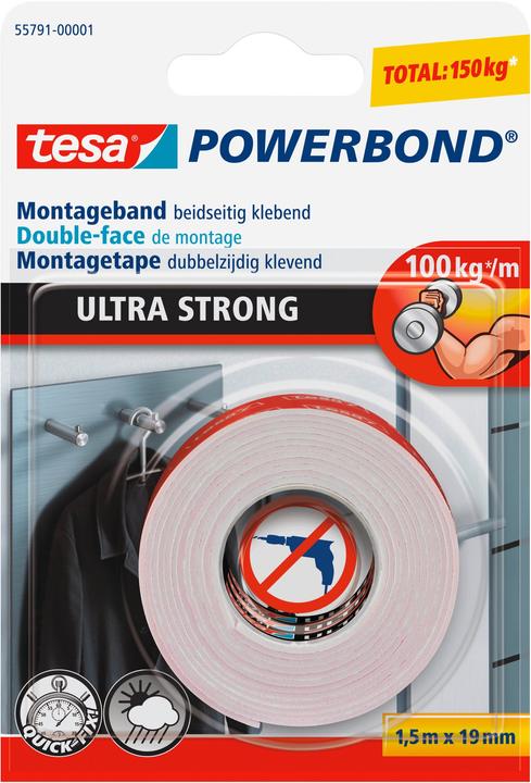 Image du produit tesa Powerbond mounting tape Ultra Strong (19 mm)