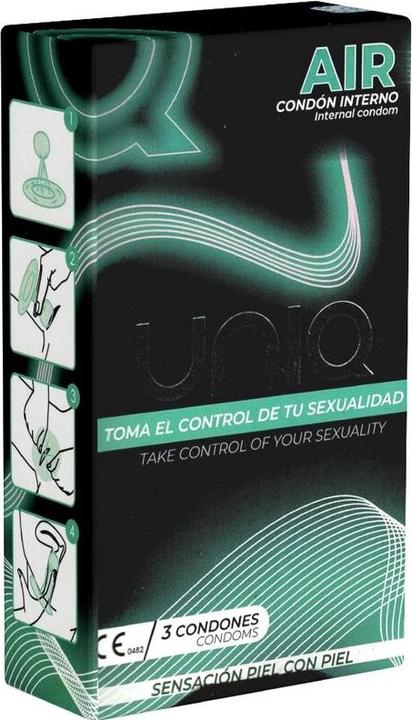 Image du produit Uniq Préservatif féminin "AirFemale" 3 pièces, préservatif féminin sans latex avec AirBubble unique (3 pcs)
