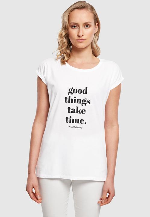 Immagine prodotto Merchcode Maglietta da donna "Le cose belle richiedono tempo" - 117487 (L)