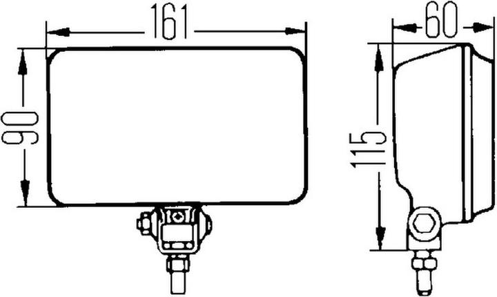 Actual product image Hella Bolt-on halogen spotlights Comet 450 for DAF