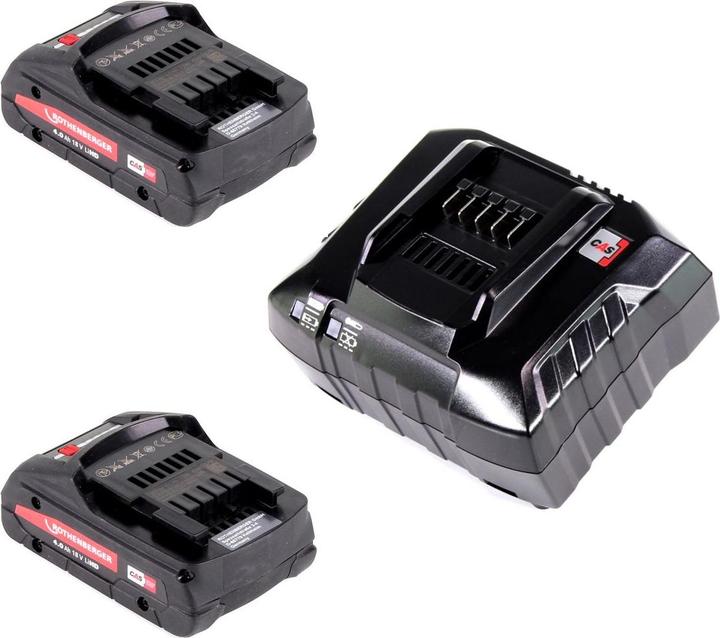 Actual product image Rothenberger Battery set 18V LiHD with 2x battery 4.0Ah ( 1000002548 ) + charger ( 1000001654 ) (18 V)