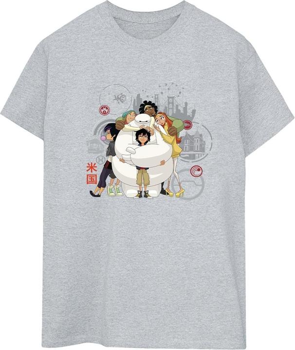 Immagine prodotto Disney Big Hero 6 Baymax Group Hug Maglietta Ampia Donna (M)
