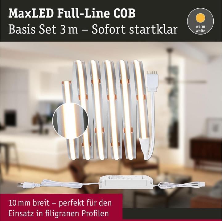 Produktbild Paulmann MaxLED 1000 Full-Line COB Stripe Set (Warmweiss, 150 cm, Indoor)