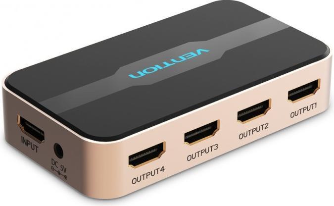 Image du produit Vention 4K/30Hz HD HDMI splitter with power supply / HDMI - x 4 output