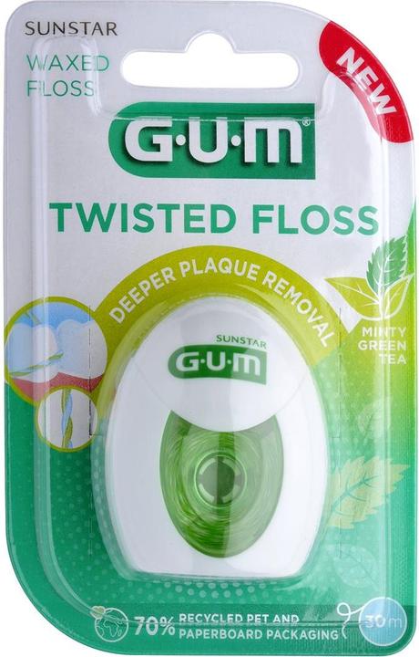 Sunstar Gum GUM Twisted Floss Zahnseide 30m gewachst (30 m)