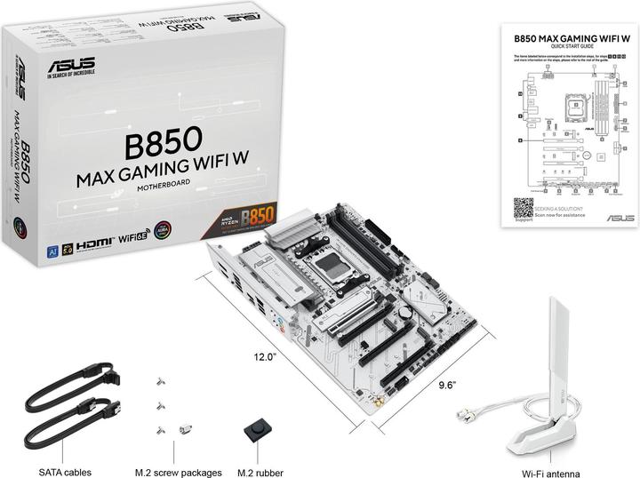 Immagine prodotto ASUS MB B850 MAX GAMING WIFI W (AM5, AMD B850, ATX)
