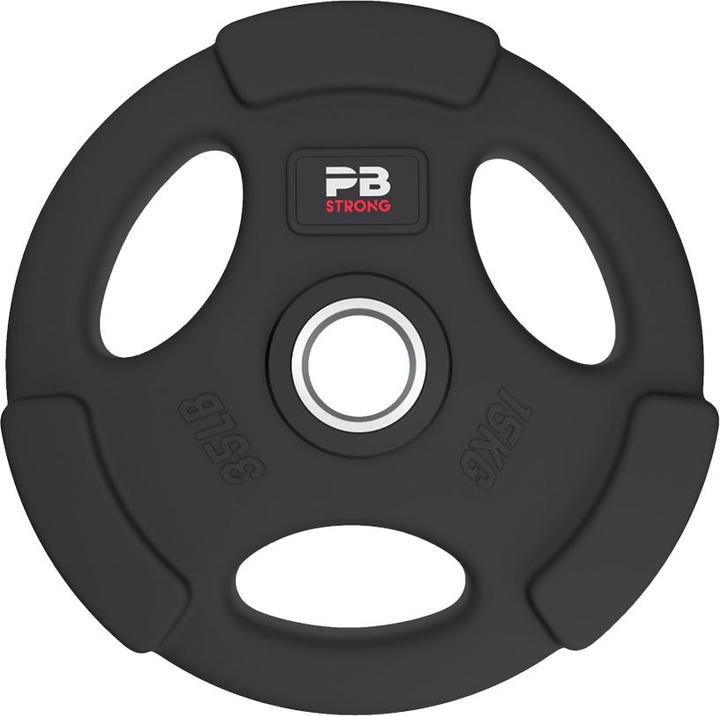 Produktbild Perform Better PB Strong 3-Griff Hantelscheibe gummiert Schwarz (Stk) (1 x 15 kg)