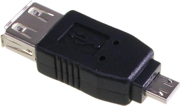 Produktbild InLine Micro-USB Adapter Micro-A Stecker an USB-A Buchse (USB 2.0)