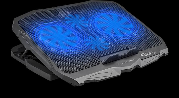 Produktbild Cooling stand for laptop Shark Ice Warrior, up to 17.3 ", 4 fans, blue backlight