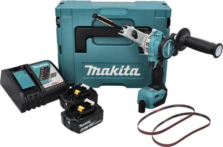 Actual product image Makita DBS 180 RGJ Battery band file 18 V 9 x 533 mm Brushless + 2x battery 6.0 Ah + charger + Makpac (Belt sanders)