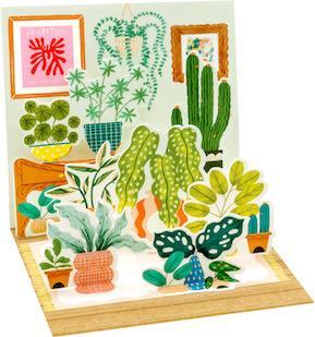 Actual product image Up with paper Card Pop-Up Card plant motif
