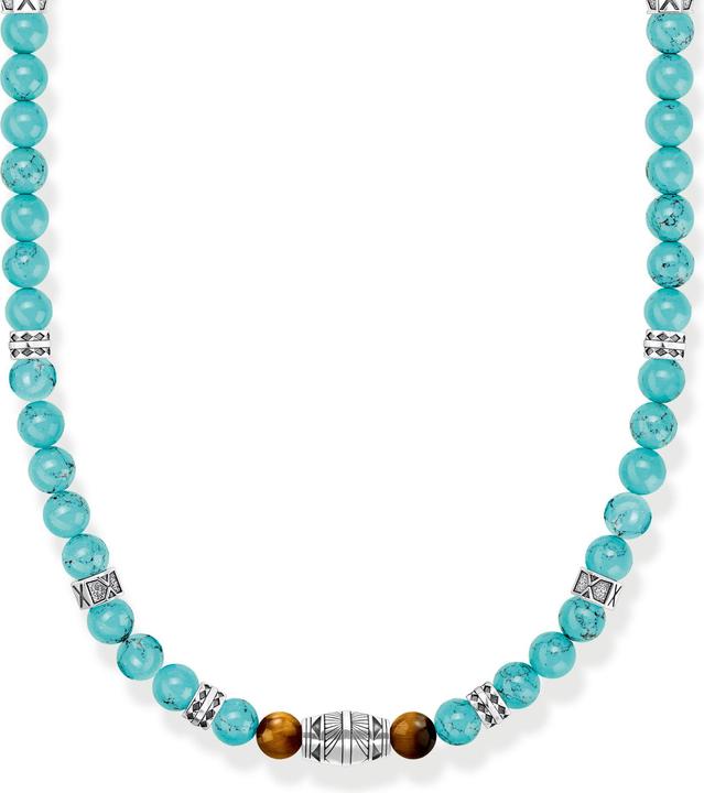 Produktbild Thomas Sabo Kette Elemente Türkis und Tigerauge (925er Silber, 50 cm)