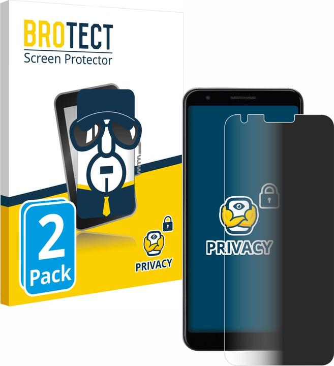 Produktbild BROTECT Sichtschutzfolie Anti-Spy Privacy Folie Blaulicht-Schutz (2 Stück, Google Pixel 3a)