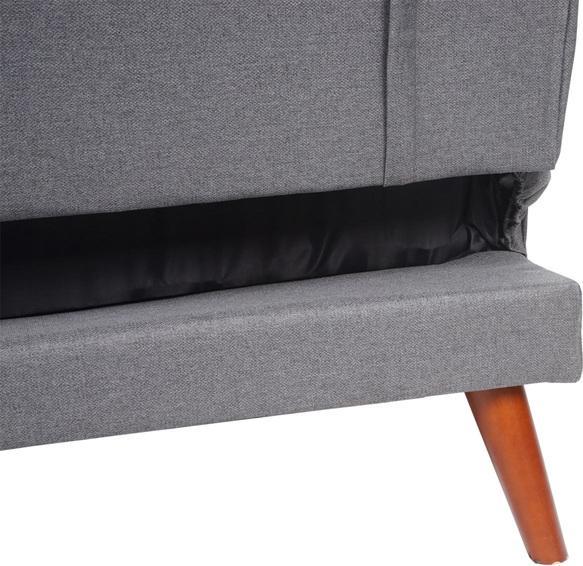 Produktbild Swisshandel24 Sofa, Couch Ecksofa, L-Form 3-Sitzer Liegefläche Schlaffunktion Stoff/Textil anthrazit-grau (Ecksofa)