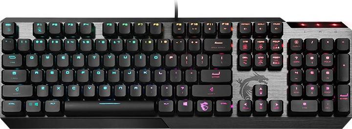 Produktbild MSI Vigor GK50 Low Profile Tastatur USB QWERTY US Englisch, Metallisch (US, Kabelgebunden)