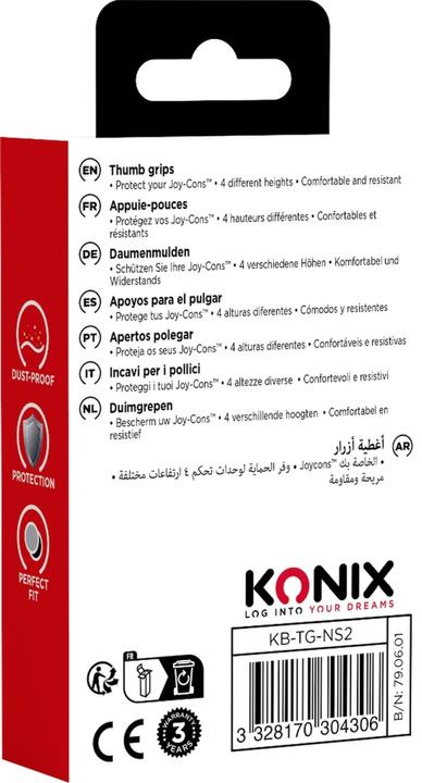 Immagine prodotto Konix Impugnature per il pollice (Switch 2)
