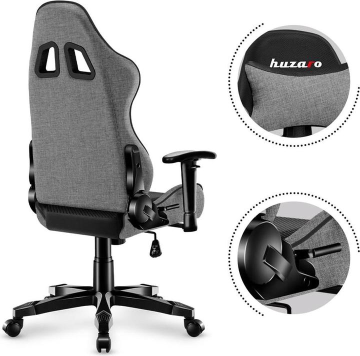 Productafbeelding Huzaro Speelstoel voor kinderen Ranger 6.0 Mesh Gaming Chair, zwart-grijs
