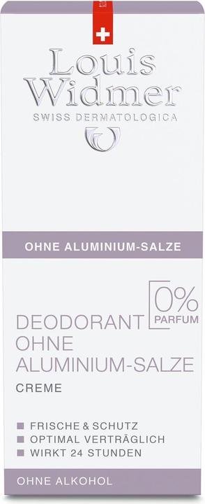 Actual product image Louis Widmer Deodorant Cream Without Aluminum Salts Non Parfumé (Crème, 40 ml)