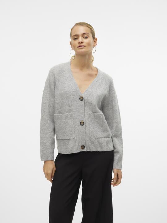 Produktbild Vero Moda Locker geschnitten V-Ausschnitt Gerippte Ärmelbündchen Strickjacke Strickjacke (XS)