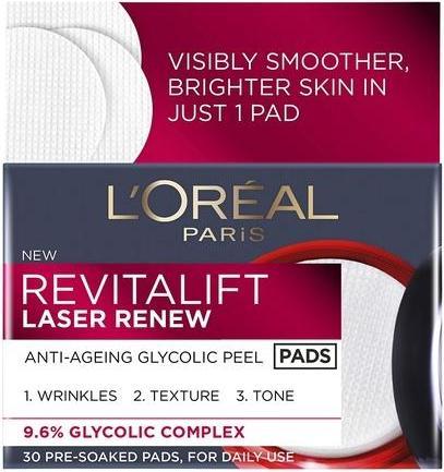 Produktbild L'Oréal Paris L'Oreal Paris Revitalift Laser Renew Anti-Ageing Glykolsäure-Peeling-Pads 30