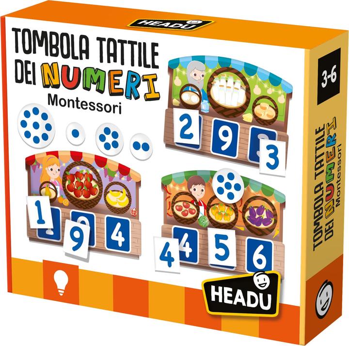 Headup Games Tombola Tattile dei Numeri Montessori