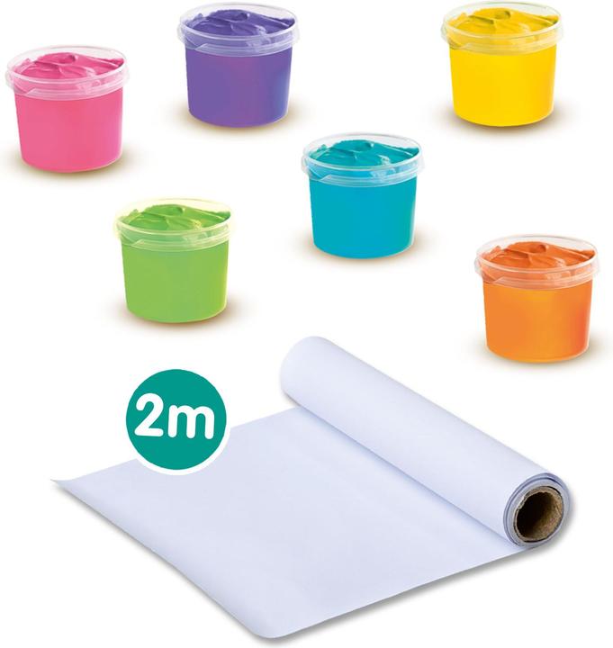 Image du produit Ses SES-Fingerfarben-Mega-Set 6 Farben X 110 Ml (Lilas, Vert, Bleu, Orange, Pink, Jaune, 660 ml)