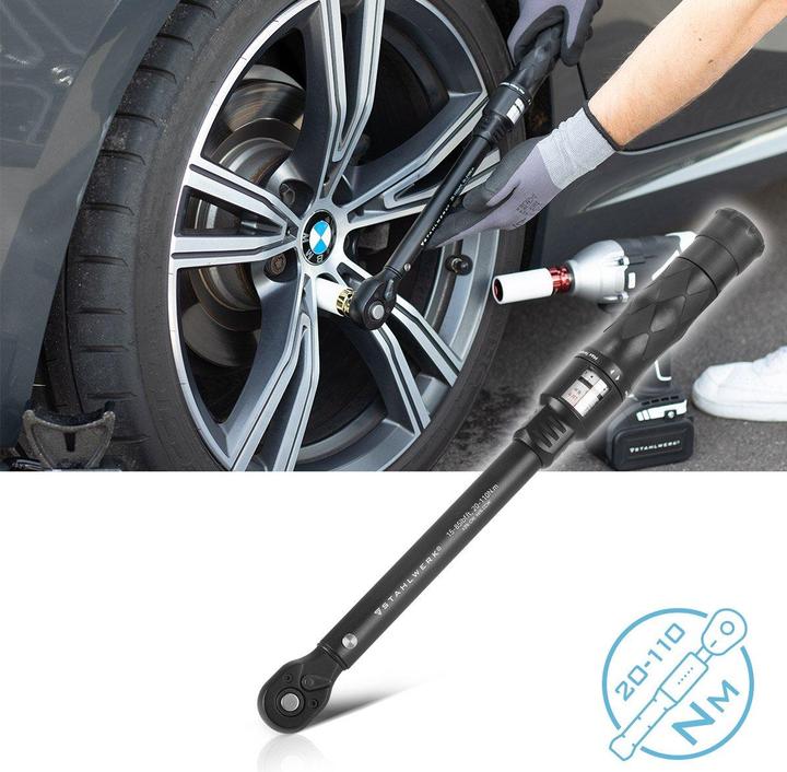 Produktbild Stahlwerk Drehmomentschlüssel TWS-110 ST 72 Zähne 20-110 Nm 3/8“ Umschaltknarre (3/8", 1/4", 1/2", 20 Nm, 110 Nm)